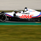 The Haas F1 car with its original 2022 livery.